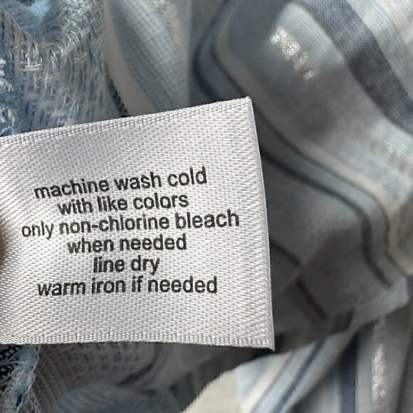 NWT Lane Bryant Linen Blend Off Shoulder Top in Blue, Silver, White - Size 14/16 - Picture 6 of 12